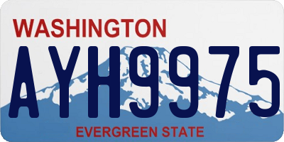 WA license plate AYH9975