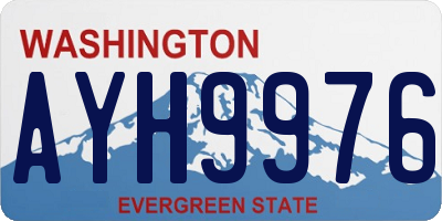 WA license plate AYH9976
