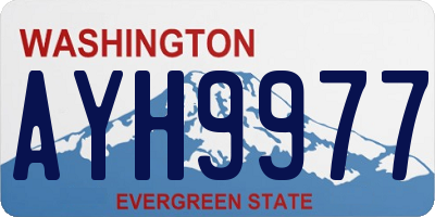 WA license plate AYH9977
