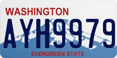 WA license plate AYH9979
