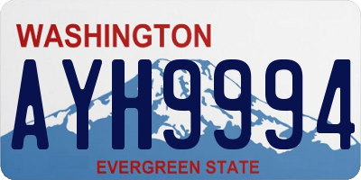WA license plate AYH9994
