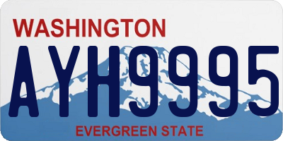 WA license plate AYH9995
