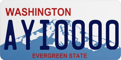 WA license plate AYI0000