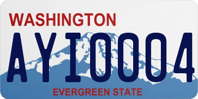 WA license plate AYI0004