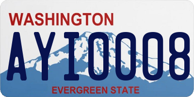 WA license plate AYI0008