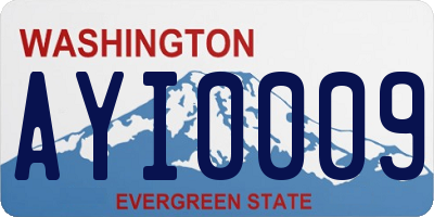 WA license plate AYI0009