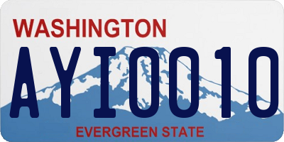 WA license plate AYI0010