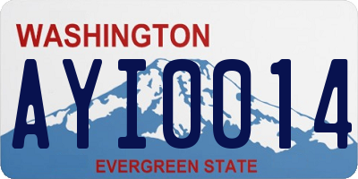 WA license plate AYI0014