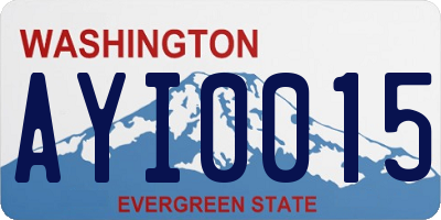 WA license plate AYI0015