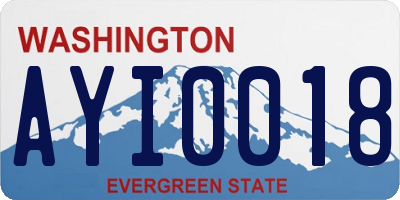 WA license plate AYI0018