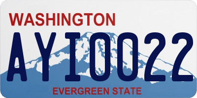 WA license plate AYI0022