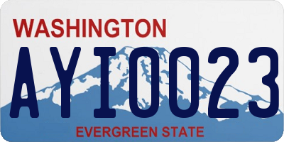 WA license plate AYI0023