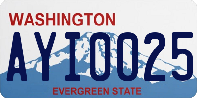 WA license plate AYI0025