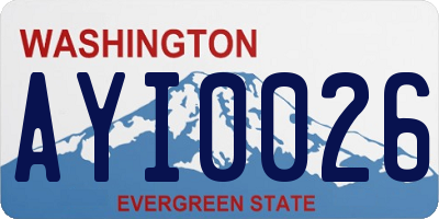 WA license plate AYI0026