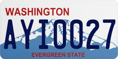 WA license plate AYI0027