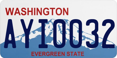 WA license plate AYI0032