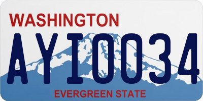 WA license plate AYI0034
