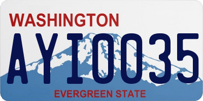 WA license plate AYI0035
