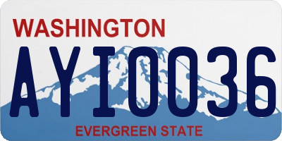 WA license plate AYI0036