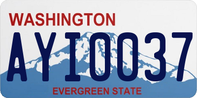 WA license plate AYI0037