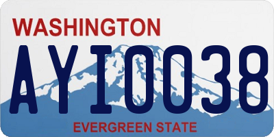 WA license plate AYI0038