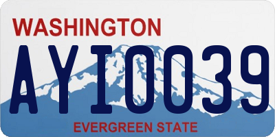 WA license plate AYI0039