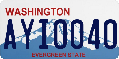WA license plate AYI0040