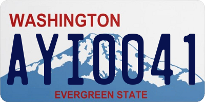 WA license plate AYI0041