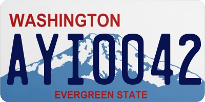 WA license plate AYI0042