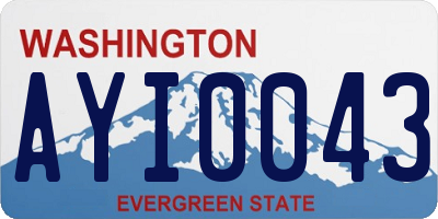 WA license plate AYI0043