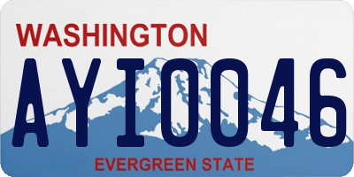 WA license plate AYI0046