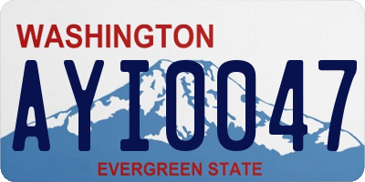 WA license plate AYI0047