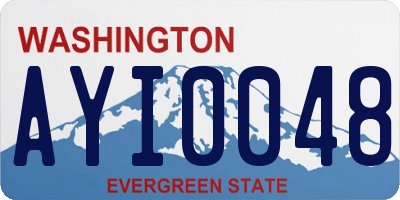 WA license plate AYI0048