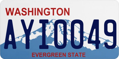 WA license plate AYI0049