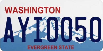 WA license plate AYI0050