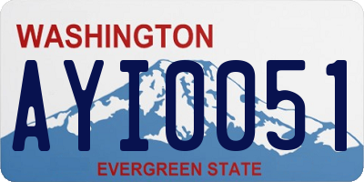 WA license plate AYI0051