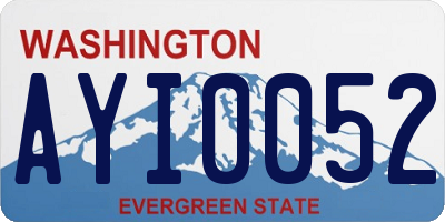 WA license plate AYI0052