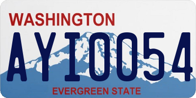 WA license plate AYI0054