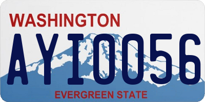WA license plate AYI0056