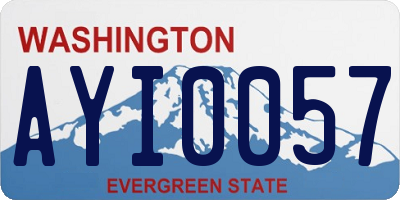 WA license plate AYI0057