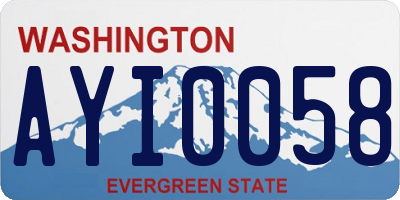 WA license plate AYI0058