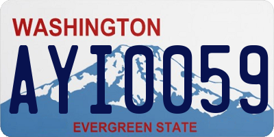WA license plate AYI0059