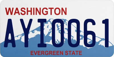 WA license plate AYI0061