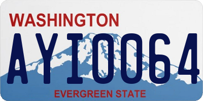 WA license plate AYI0064