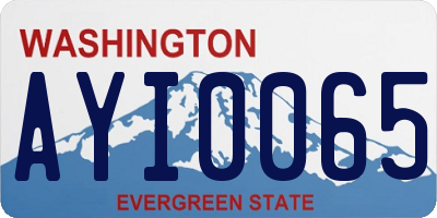 WA license plate AYI0065