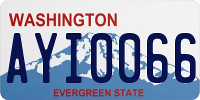 WA license plate AYI0066
