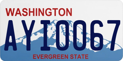 WA license plate AYI0067