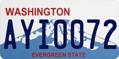 WA license plate AYI0072