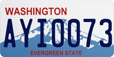WA license plate AYI0073