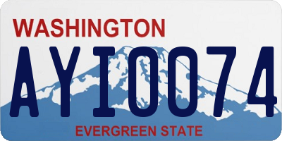 WA license plate AYI0074